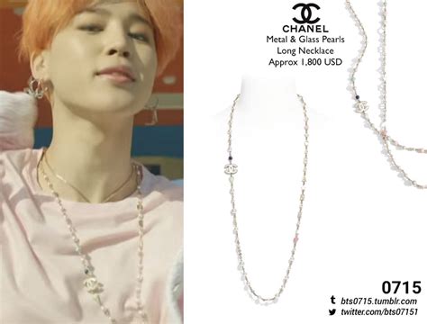 jimin chanel necklace|chunky chanel necklace.